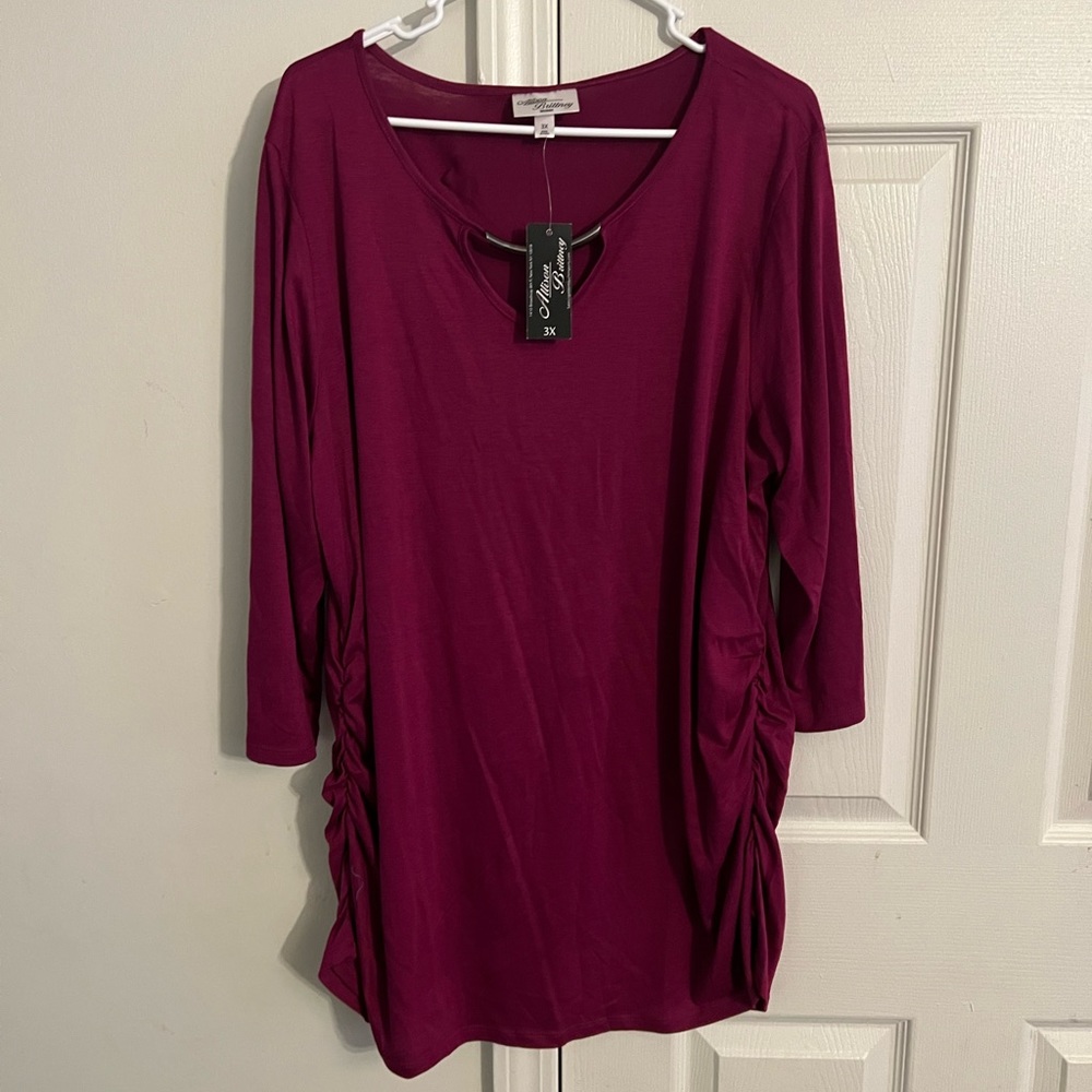 Allison brittney women t shirt dress 3X pink